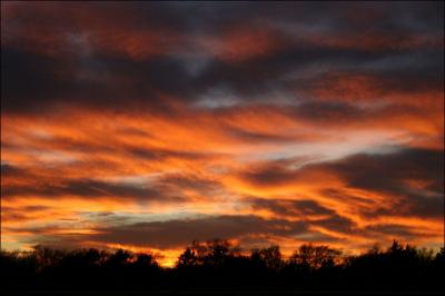 Sunset along Hwy 121