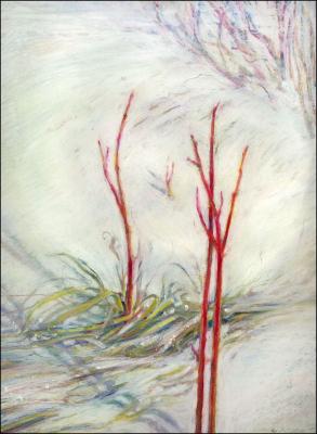 January Thaw - 14 x 11 Oil Pastels