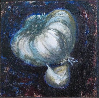 You Go Garlic! - 6 x 6 acrylics