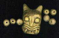 Jaguar beads replicas (2006) of those from a gold Jaguar necklace, Mayan 1200-1500 A.D.