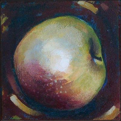 Magic Apple - 6 x 6 acrylics