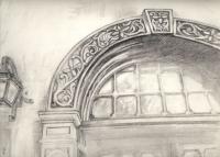 Alamo Architecture - 11 x 14 Graphite on paper