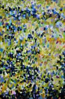 Bluebonnets Abstract, 24 x 36 inches Acrylics on canvas