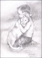 Alexander - 14 x 11 inches pencil, eraser on paper, white mat and white wood frame 26 x 22 inches total size.
