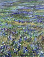 Bluebonnets, Marble Falls - foreground, just started