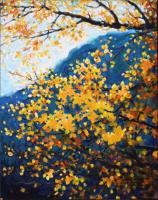 Gold In The Mountains 01, Phase 1 - as it was when accepted in the American Juried Art Salon’s Spring/Summer online exhibition, 20 x 16 inches Acrylics on stretched canvas.