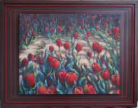 Dandilions, framed, 22 x 28 inches