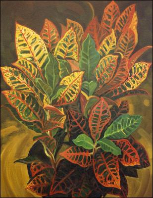 Croton, 1992 36H x 24W inches acrylics on canvas