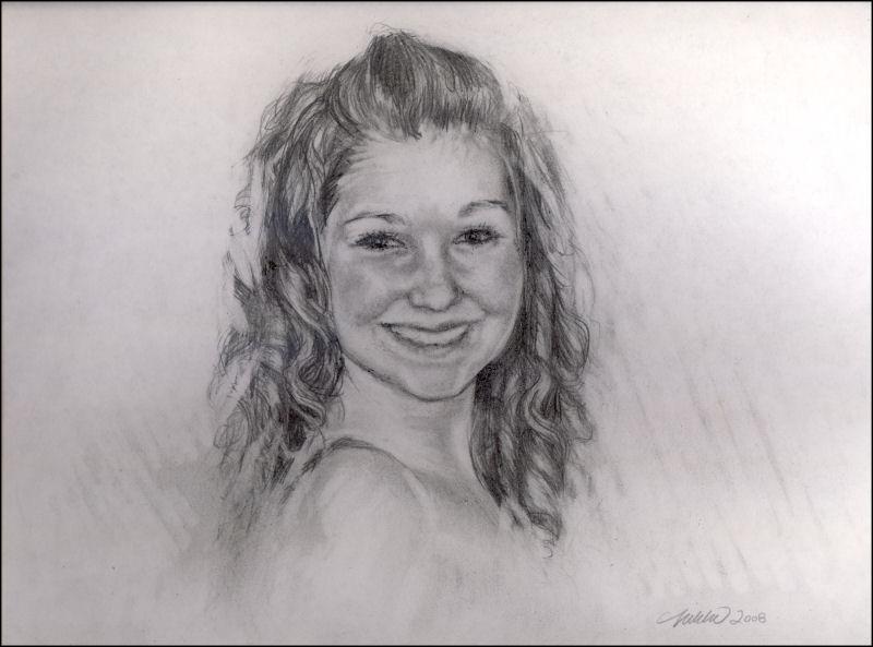 portrait drawing pencil. Josee, a portrait of my neice.