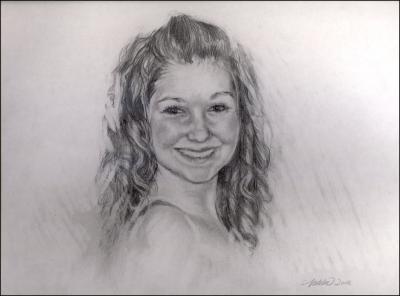 Josee, 11 x 14 inches graphite on paper, gift