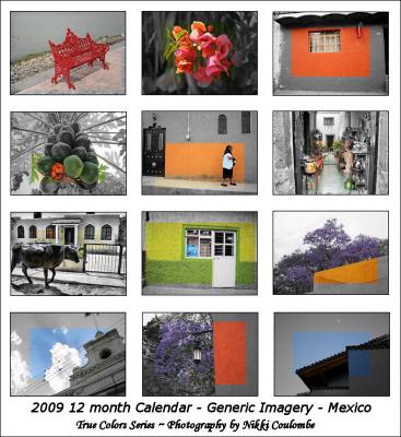 2009 12 month calendar of images from the True Colors Photographic Series
