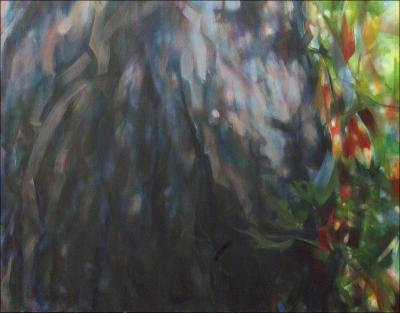 Shadows of Summer bottom detail, Phase 7 work in progress, 60 x 40 x 3 inches Acrylics on wrapped canvas