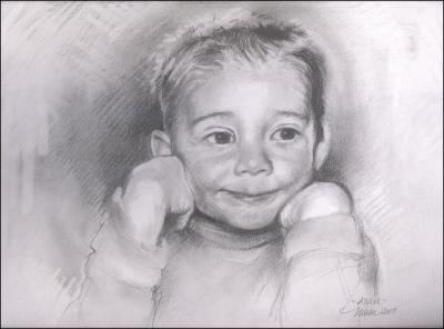 Adam - part of the Children series 11 x 14 graphite drawings on paper