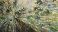 Sun Shower #4, 49 x 84 x 3 inches, Acrylics on wrapped canvas. About to undergo some noticable changes.