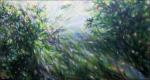 Sun Shower #4 45 x 85 x 3 inches Acrylics on canvas