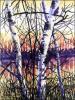 Birch, 1993 - 6 x 4 inches Watercolors (sold)