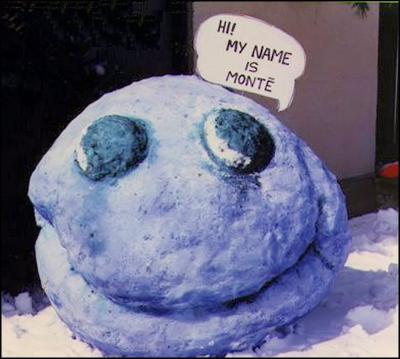 Monte snow sculpture, Winter 1989 Ottawa, Canada