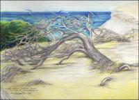 The Great Ocean Road, SE coast, Australia, 11 x 14 inches Oil Pastels on paper
