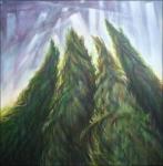 Dancing With Trees 01, 48 x 48 x .5 inches Acrylics on canvas