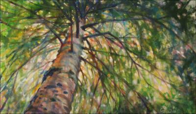 White Pine, 18 x 30 x 2 inches acrylics on canvas