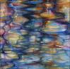 Winter Reflections, winter in Coppell, TX, 11 x 11 x 3 inches acrylics on canvas, gallery wrapped sides painted