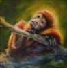 Young Howler Monkey - Dallas World Aquarium - 11 x 11 x 3 acrylics on canvas, sides painted