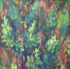 Bird's Eye, 11 x 11 x 3 acrylics on canvas, sides painted