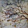 Myrtle At The Zoo - Crepe Myrtle Seed Pods in January, Fort Worth Zoo, TX - 11 x 11 x 3 acrylics on canvas, sides painted