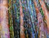 Lower half detail of Dancing With Trees #03, 85 x 45 x 3 inches acrylics on canvas