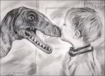 Lucas at the Museum, 11 x 14 inches graphite on paper
