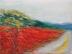 Speeding By The Poppies, Hwy 40, Tennessee USA, 11 x 14 inches Oil Pastels on paper