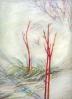 January Thaw, 11 x 14 inches Oil Pastels on paper