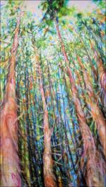 Dancing With Trees 03, 85 x 45 x 3 inches Acrylics on canvas