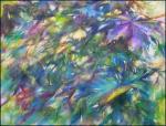 Norway Maple, 36 x 48 x 3 inches acrylics, gel paste on canvas, gallery wrapped, narrow frame