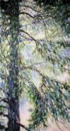 Sun Shower, 85 x 45 x 2 inches acrylics on canvas, sold