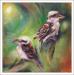 Kookaburras, 11H x 11W x 3D inches acrylics on canvas