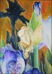 Iris, 24 x 18 inches Oil Pastels on paper
