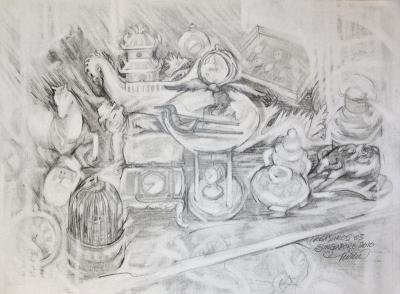 Treasures 03: Time, 9 x 12 inches graphite on paper