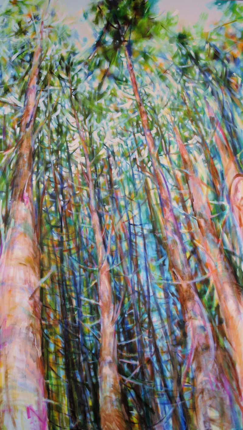 Dancing With Trees 03, 85 x 45 x 3 acrylics on canvas Dancing With Trees 03, 85 x 45 x 3 acrylics on canvas