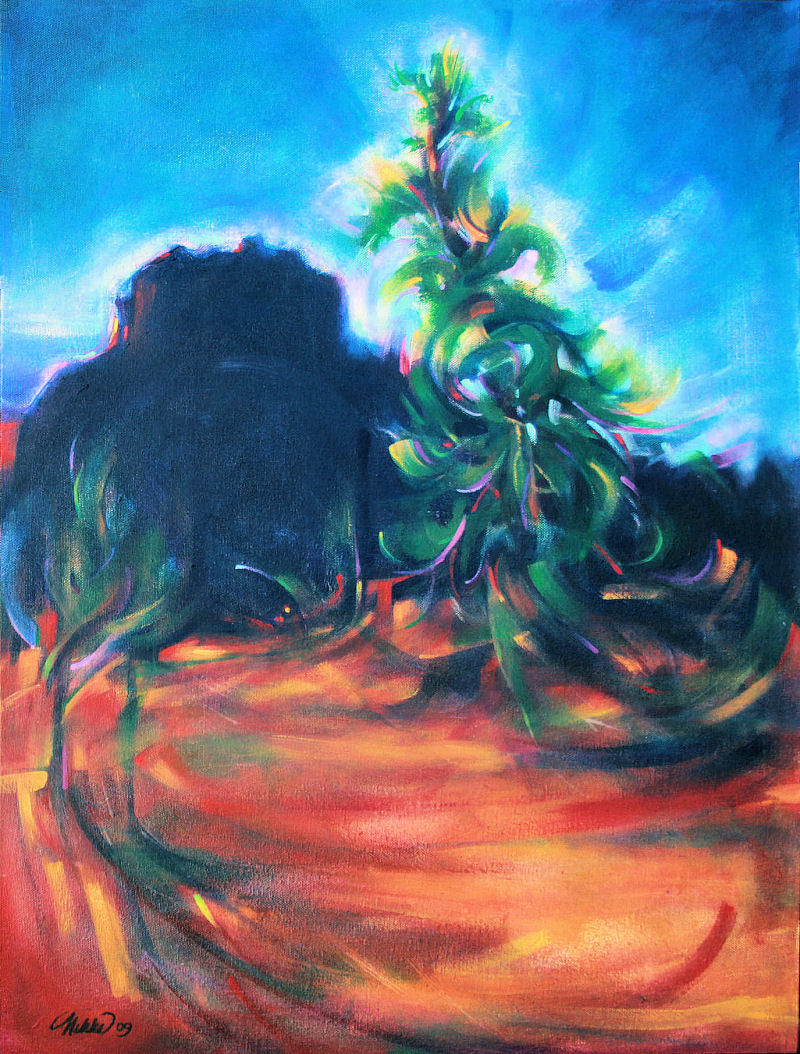 Dawn At Bell Rock, Arizona, 18 x 12 x 3 inches acrylics on canvas, framed Dawn At Bell Rock, Arizona, 18 x 12 x 3 inches acrylics on canvas, framed