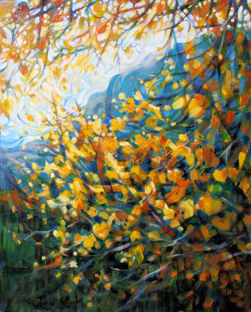 Gold In The Mountains 01, 16 x 20 inches acrylics on canvas Gold In The Mountains 01, 16 x 20 inches acrylics on canvas