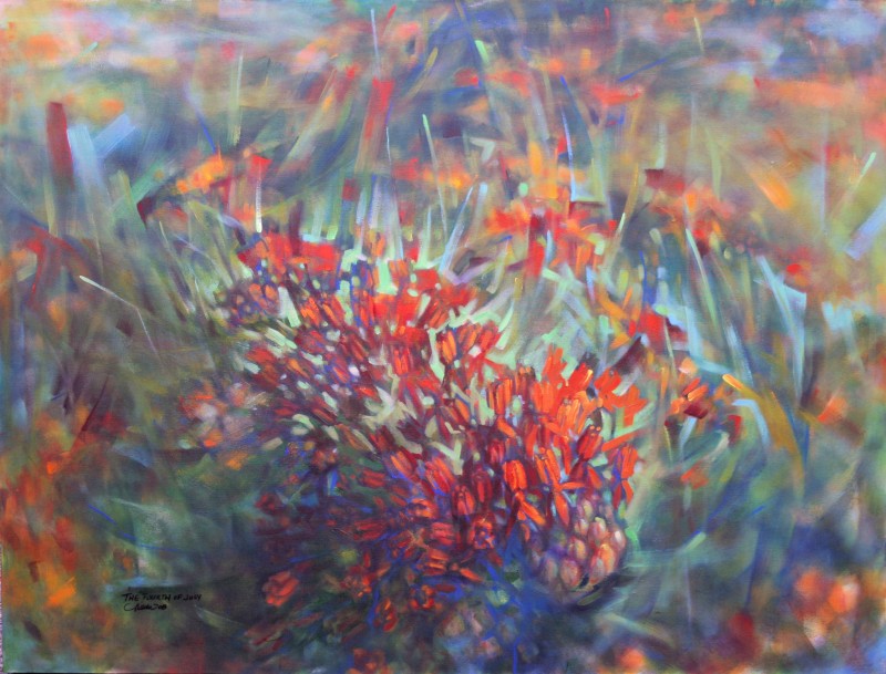 The Fourth of July, 36 x 48 x 3 acrylics on canvas The Fourth of July, 36 x 48 x 3 acrylics on canvas