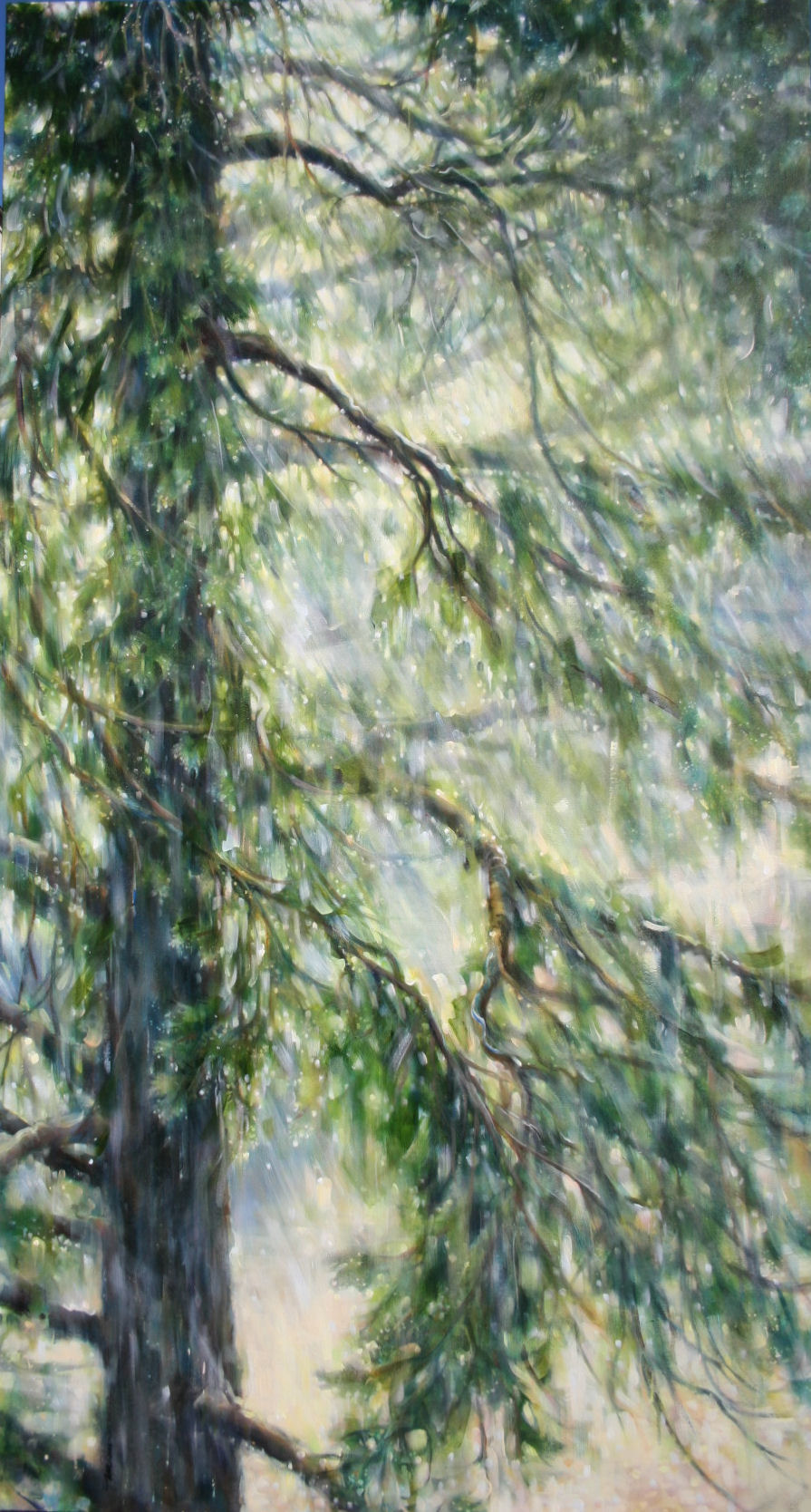Sun Shower 01, 85 x 45 x 2 inches acrylics and resist medium on canvas Sun Shower 01, 85 x 45 x 2 inches acrylics and resist medium on canvas