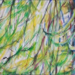 Multnomah Falls,18H x 24W inches Oil pastels on 100% cotton paper, phase 01 Multnomah Falls,18H x 24W inches Oil pastels on 100% cotton paper, phase 01
