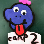 Monte's feminine side - colored clay fridge magnet - Summer School in Zibo, China