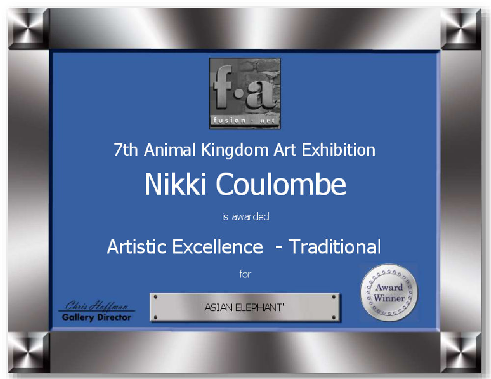 Fusion Art Animal Kingdom Award of Excellence for Asian Elephant